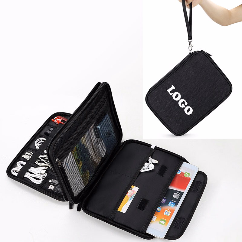 Waterproof Double-Layer Travel Cable Organizer Bag Electronic Accessories