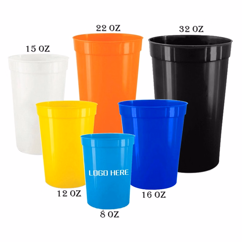 Reusable Plastic Stadium Rainbow Cups