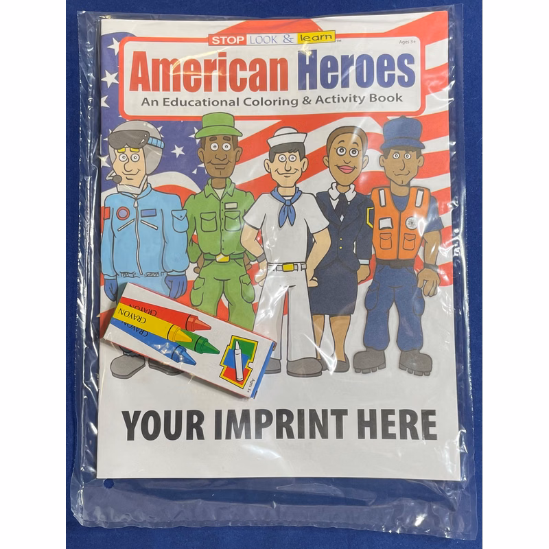 COLORING SET - American Heroes Coloring Book Fun Pack