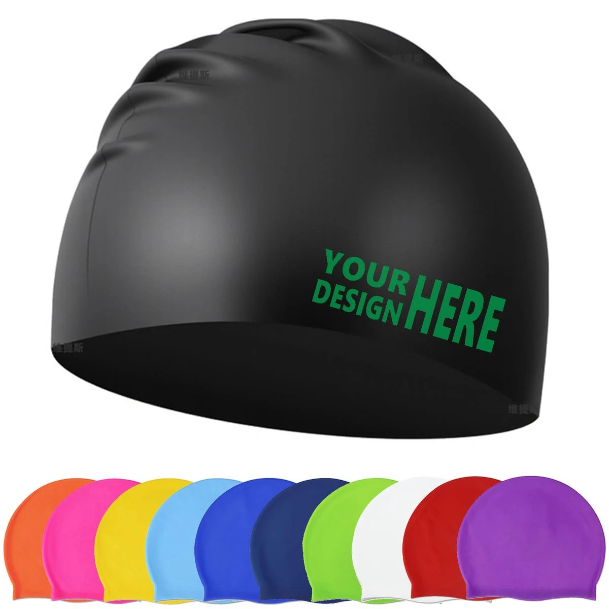 Silicone Swim Cap Waterproof Swimming Hat 1