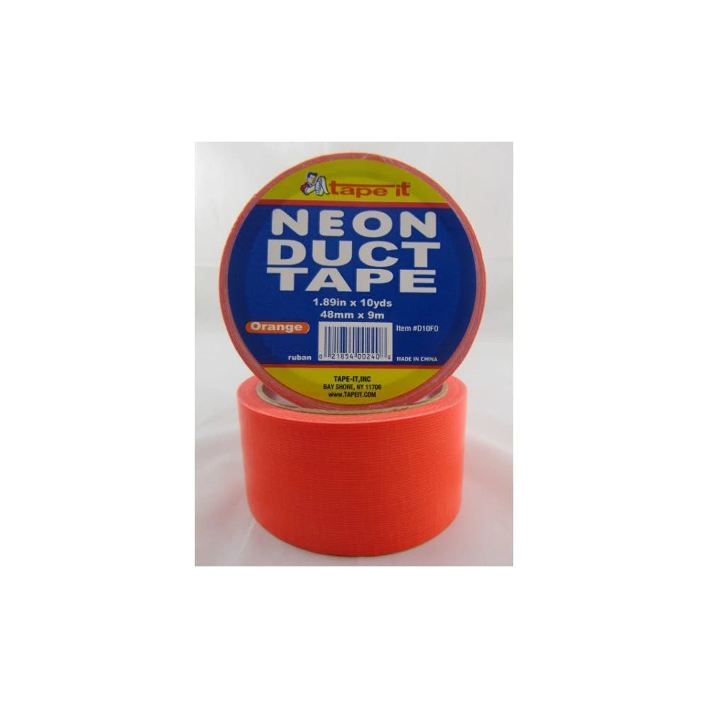 Duct Tape - Neon Orange 1.89" x 10 yards, promotional household item with logo imprint 1
