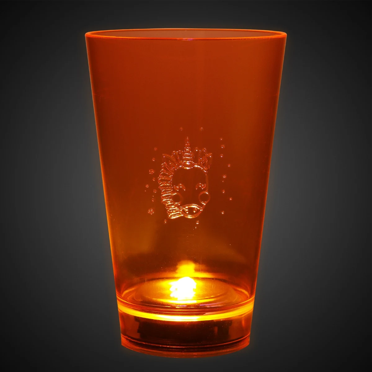 Orange 12oz. Neon Plastic LED Tumbler(Laser Engraved) 1