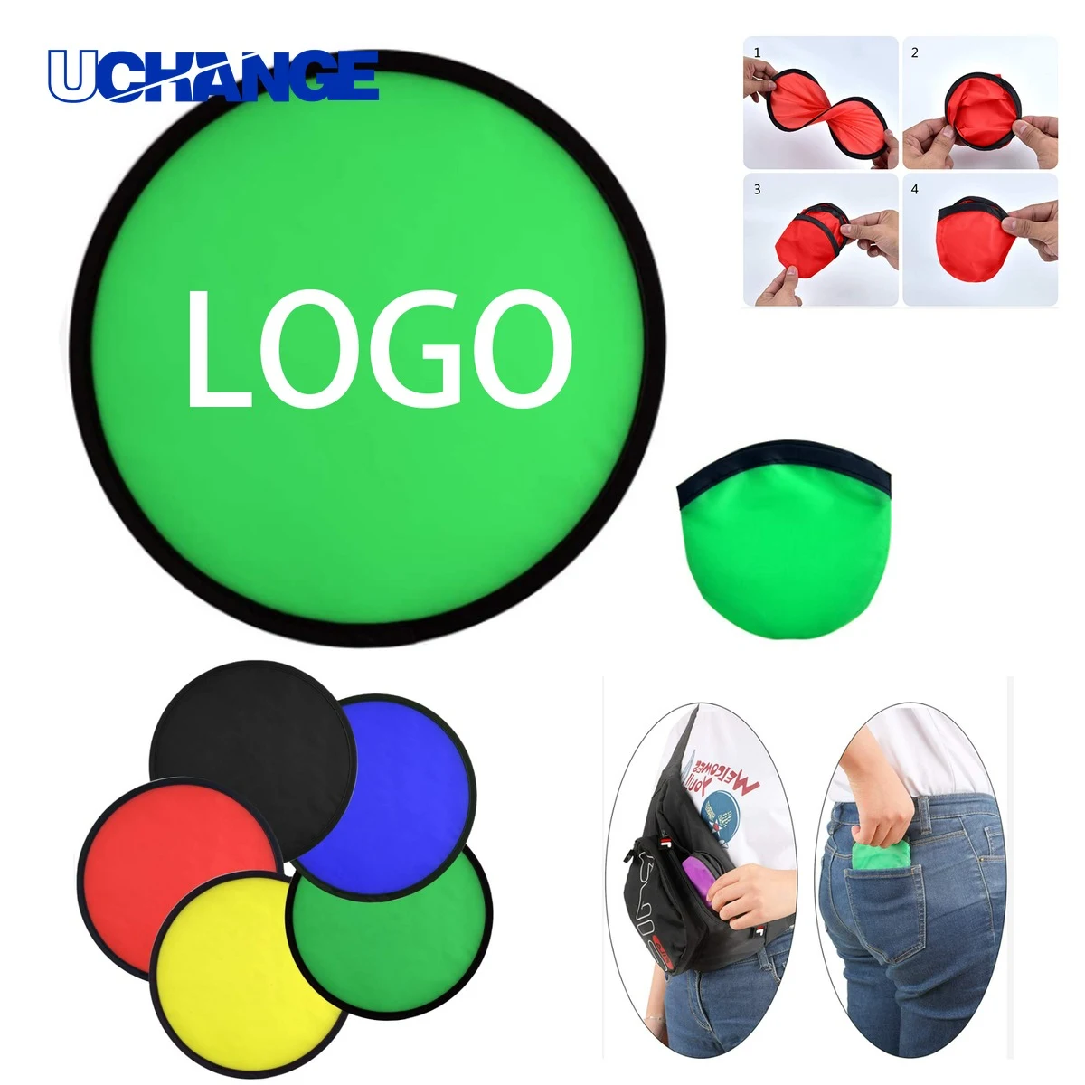 Round Foldable Nylon Disc Fan for Cooling 1