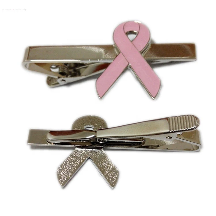 Pink Ribbon Awareness Tie Clips 1