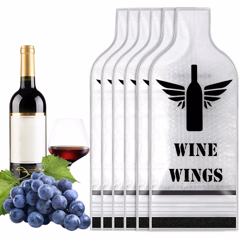 Leak-Proof Travel Wine Bottle Protector Bubble Bag