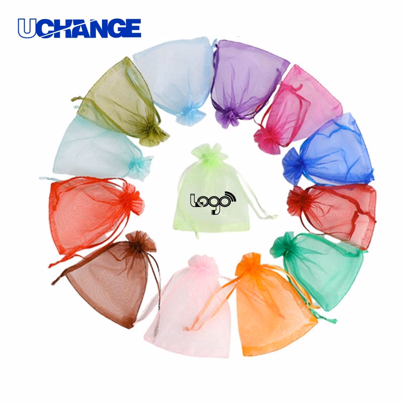 Colorful Mesh Drawstring Gift Pouch