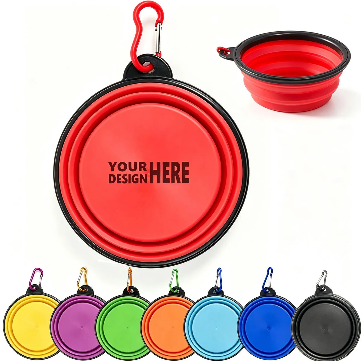 Portable Compressible Feeding Vessel With Clip Hook Suitable 1