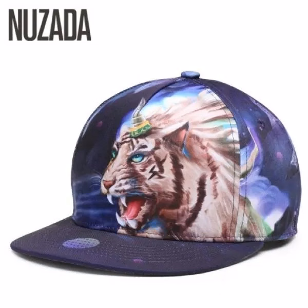 3D Printed Punk Style Snapback Baseball Cap