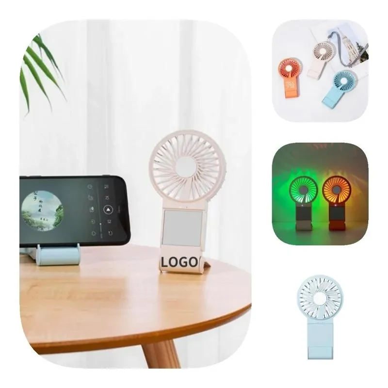 Mini Slim Fan With Makeup Mirror 1