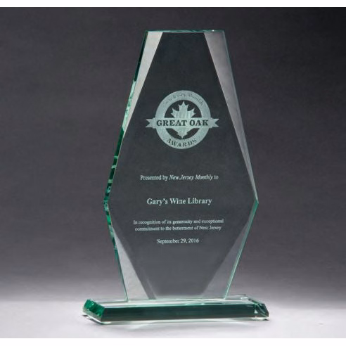 Premium Series Glass Award, Heavy ½" Thick Jade Glass