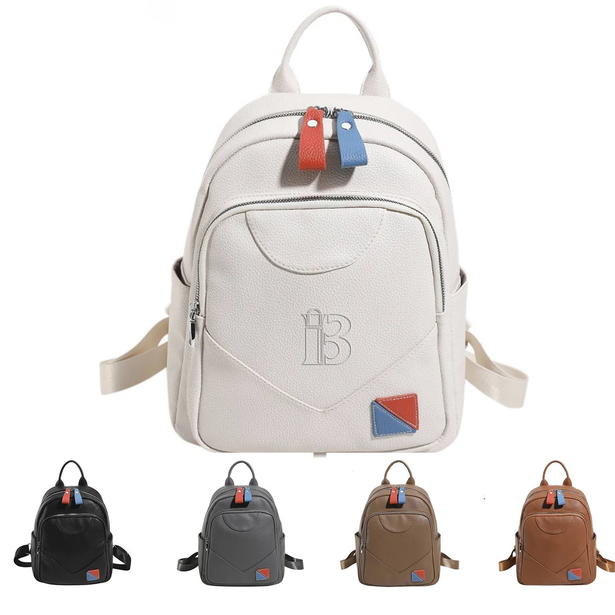 Durable and large capacity Pu leather backpack 1