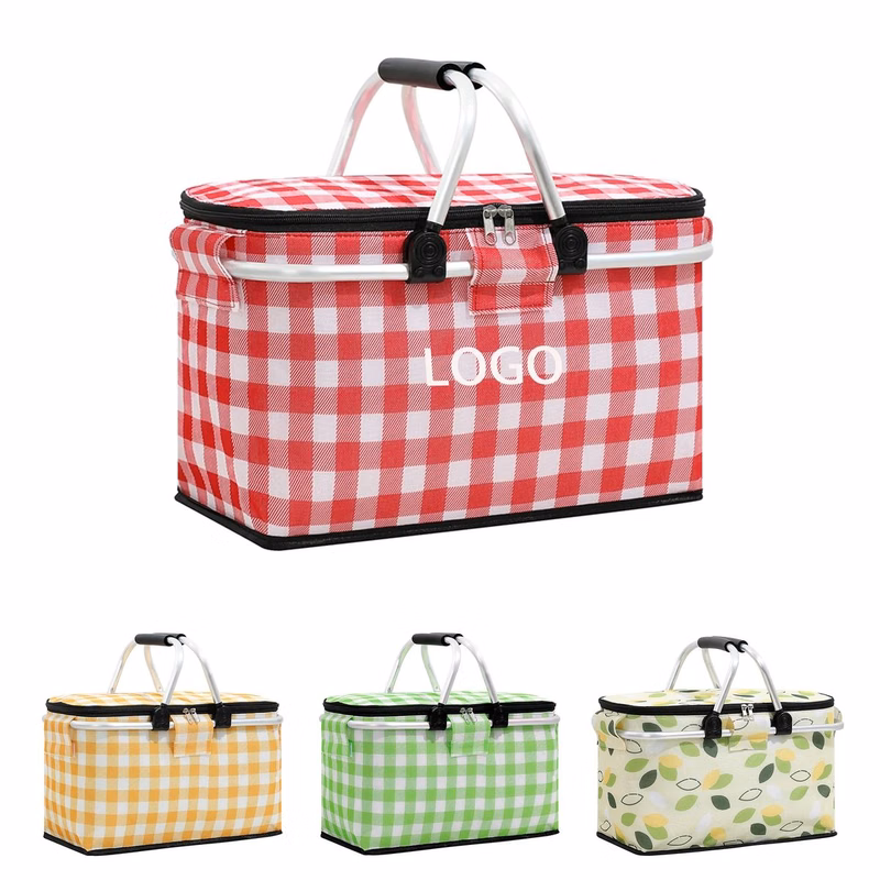 Outdoor Folding Insulated Refrigerated Picnic Basket
