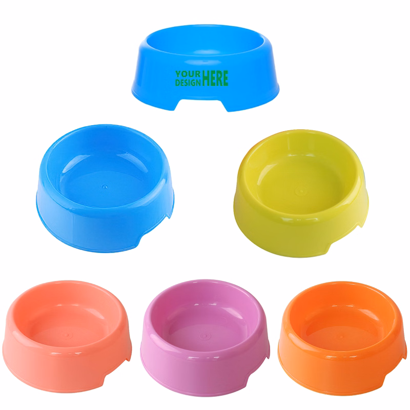 Candy-Colored Plastic Pet Single Bowl