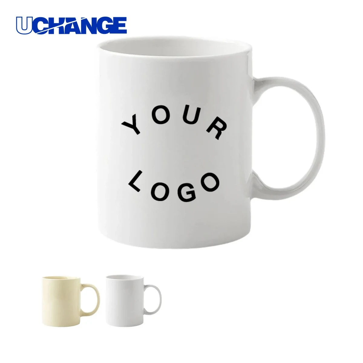 White Ceramic Coffee Cup Drinkware 12oz for Daily Use 1