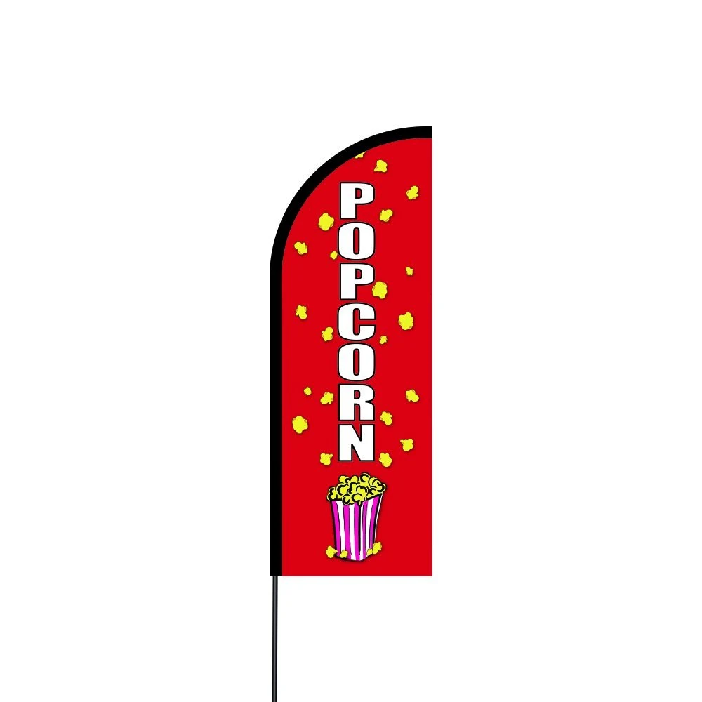 Popcorn Flag Kit 14' Feet Feather Flag Sign Outdoor Banner 1