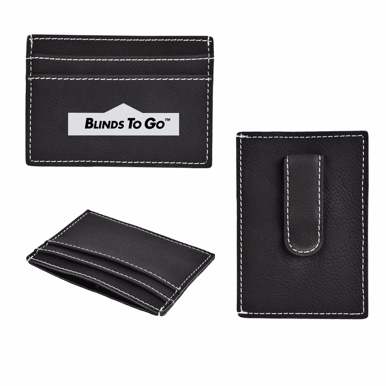 Black Leatherette 3-Card Wallet