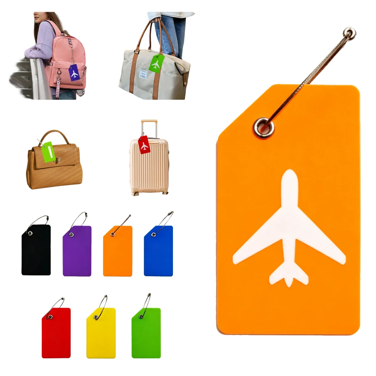 Airplane-Shaped Silicone Suitcase ID Tag 1