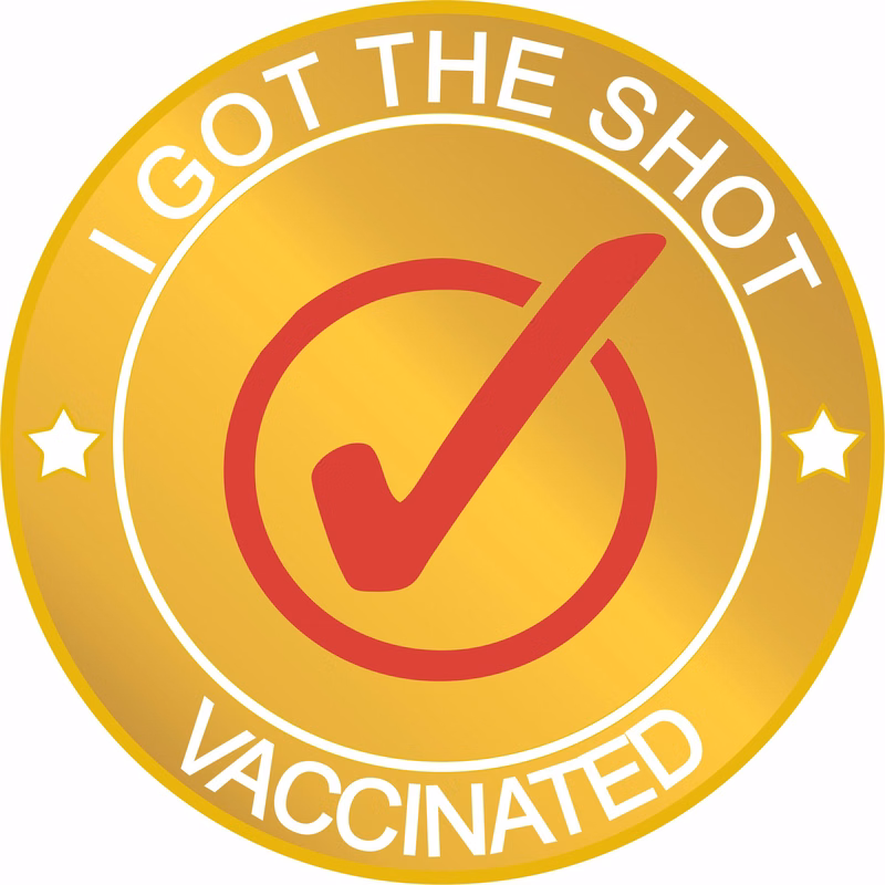 COVID 19 Vaccinated Lapel Pin