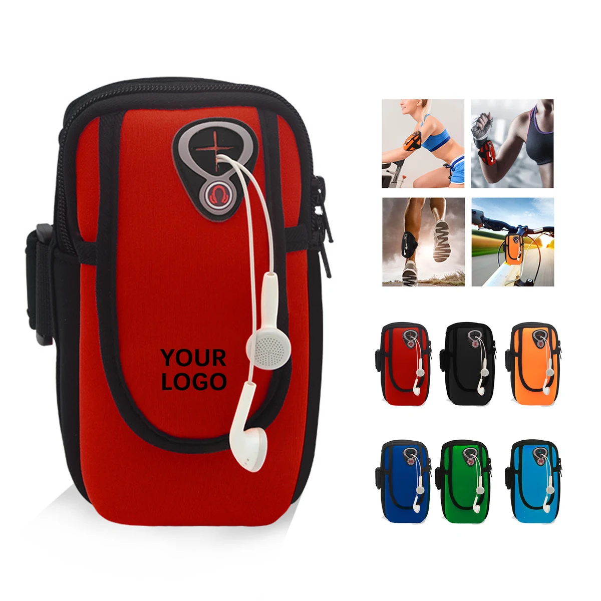 Phone Arm Bag with Adjustable Strap - 6.89"x3.94"x1.38" Soft Water 1