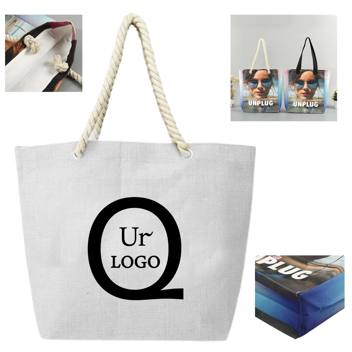 16.1 X 14.3 X 4.3 Inch Canvas Tote Bag 1