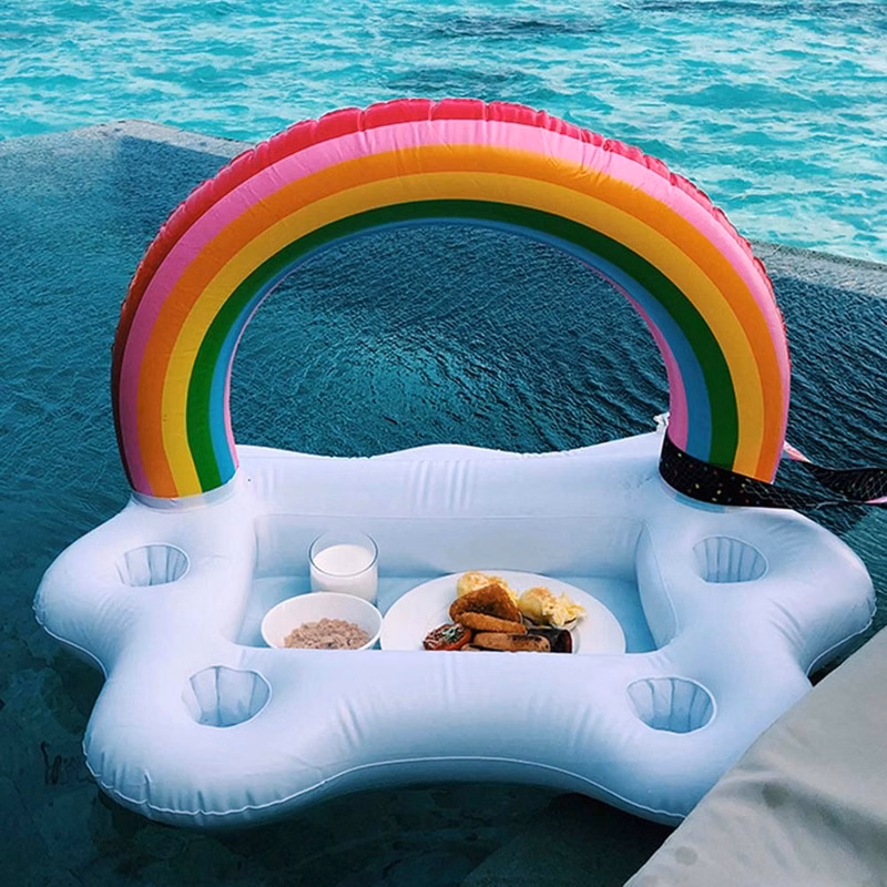 Rainbow Cloud Floating Drink holder Serving Bar