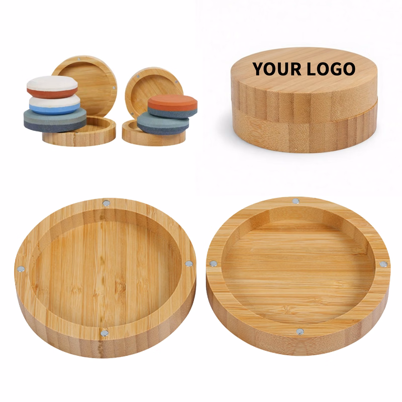 Bamboo Salt Rimmer Box With Magnetic Swivel Lid 5.5"