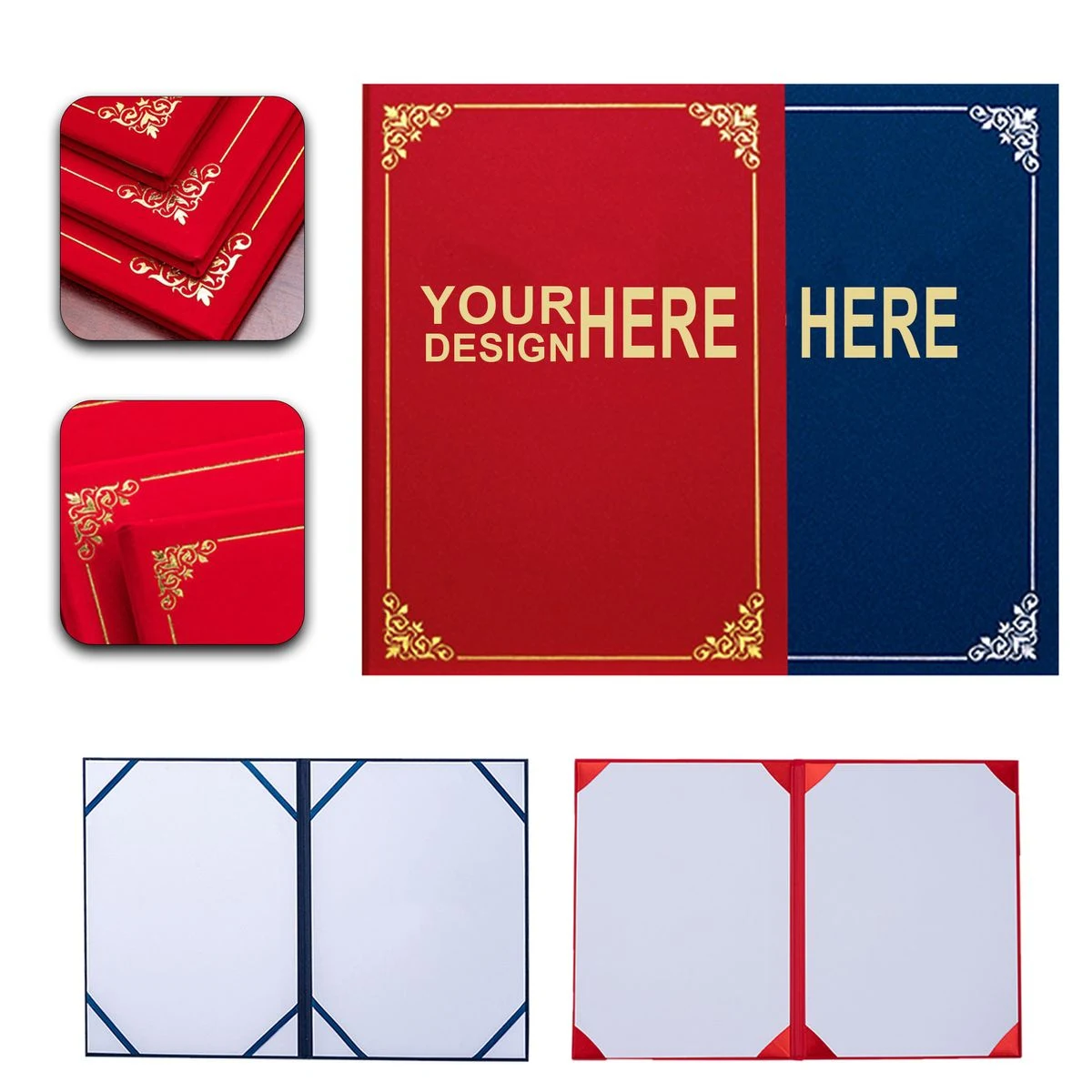 Elegant Embossed Certificate Award Document Holder 1