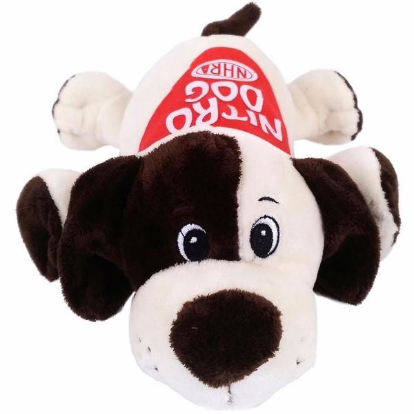 9" Laying Down Dog - Beige