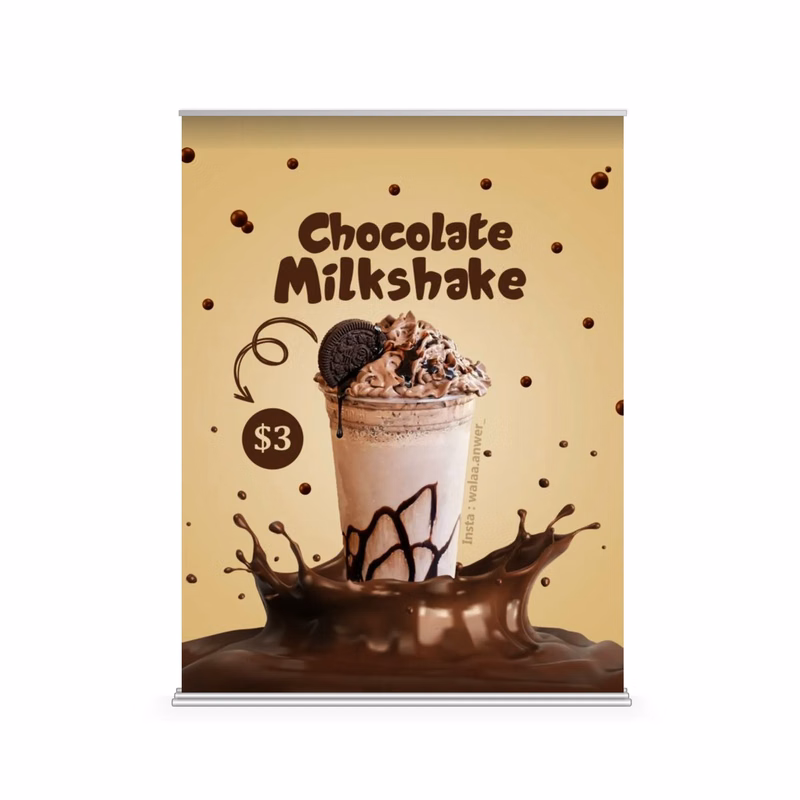 60" x 80" Wide Standard Retractable Banner w Stand