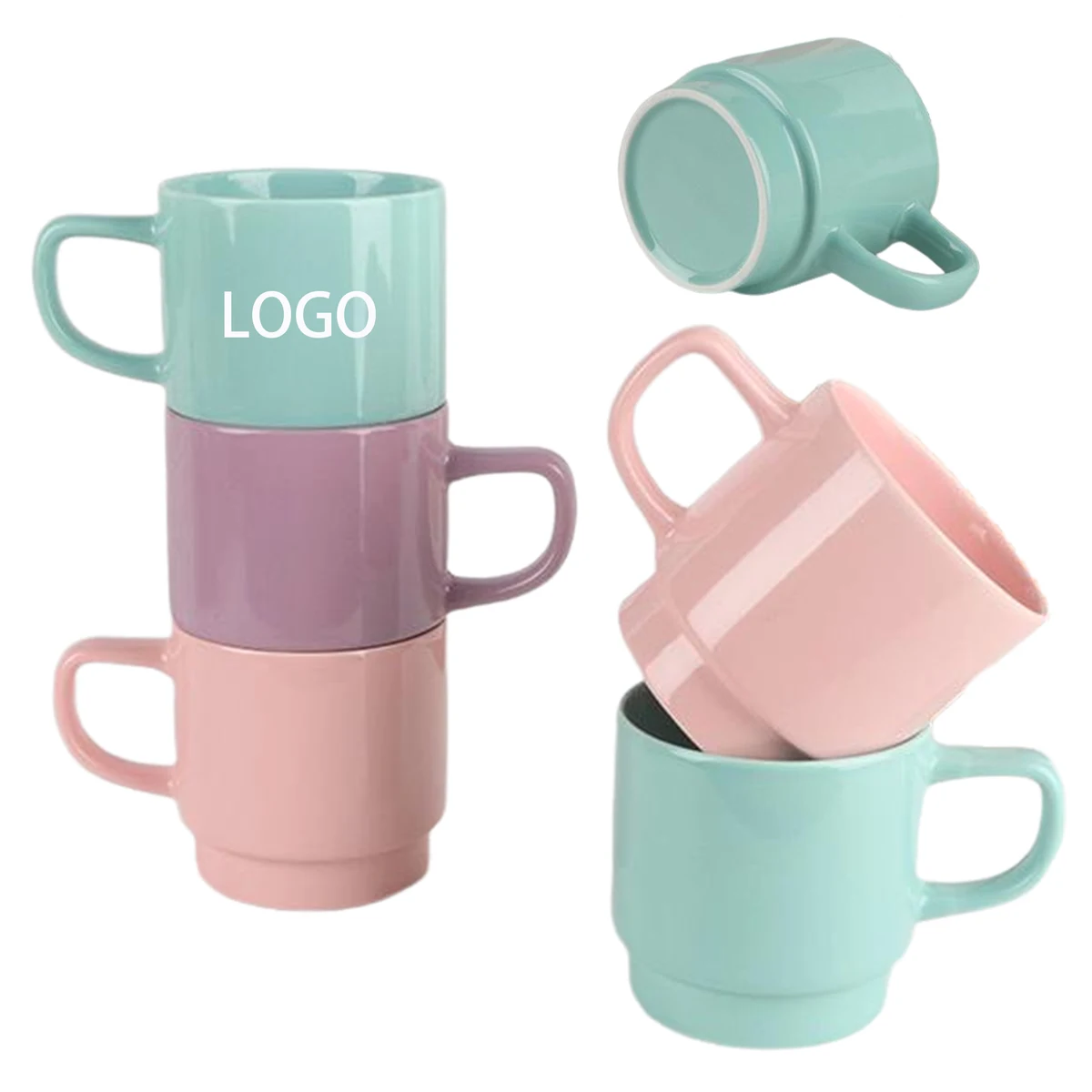 13oz Ceramic Mug with Shiny Glaze Colors 1