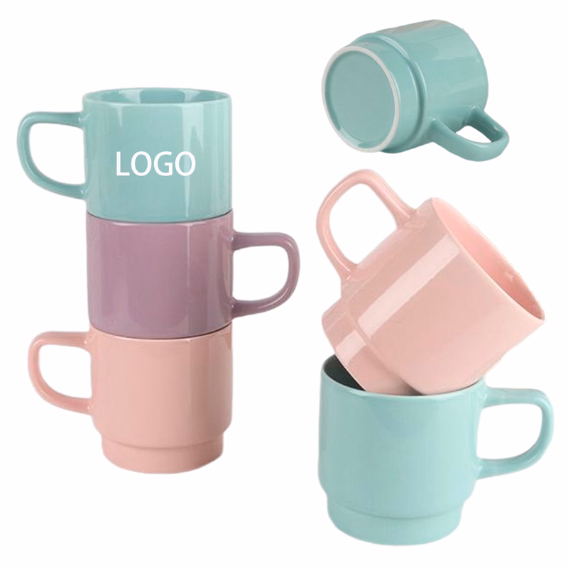 13oz Ceramic Mug with Shiny Glaze Colors