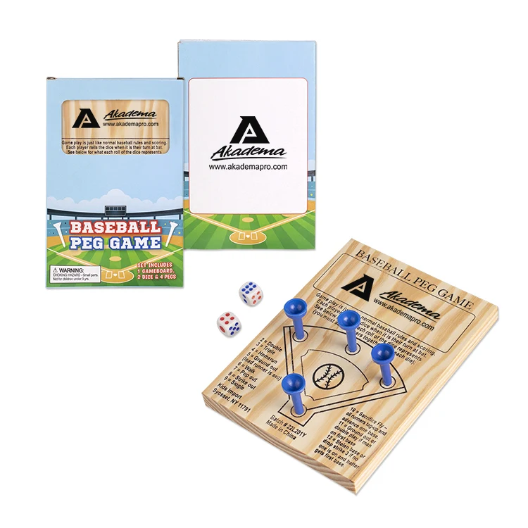 Wooden Baseball Peg Game 1