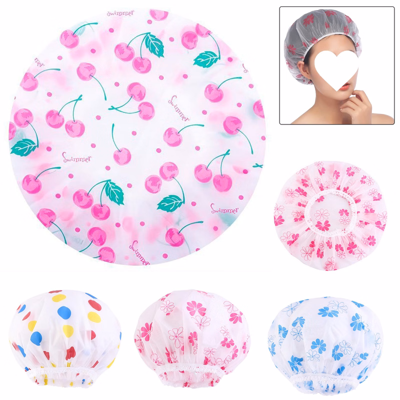 Printed Pattern Shower Caps