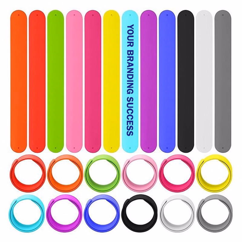 Silicone Slap Wristband MOQ100pcs