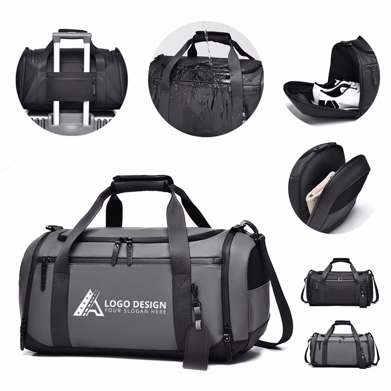 Water-Repellent Oxford Cloth Duffel Bag With Dry-Wet Separation