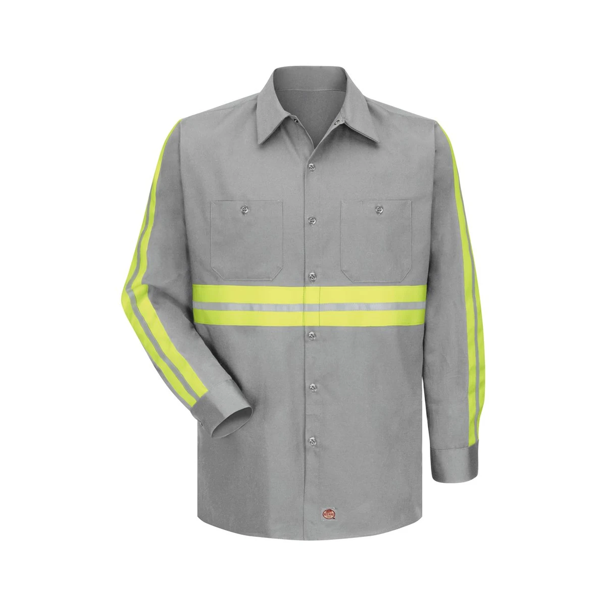 Men's Tall Enhanced Visibility Long Sleeve Cotton Work Shirt - SC30ET 1