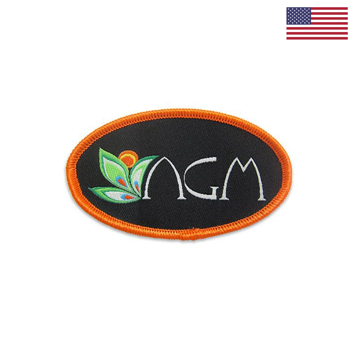 Woven Sticker (Stick-On) Up To 7 Sq. In. w/ Merrowed Edge 1