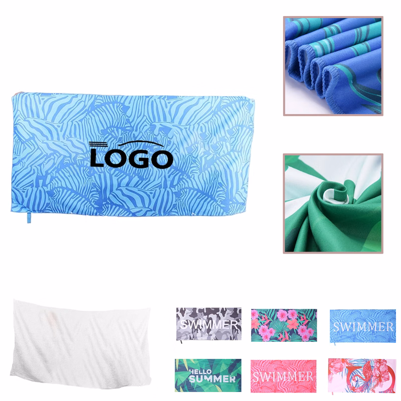 MOQ50 Custom Quick-Dry Microfiber Beach Towels