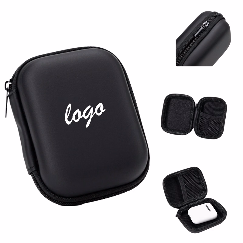 Square Shockproof EVA Hard Drive And Earphone Storage Box