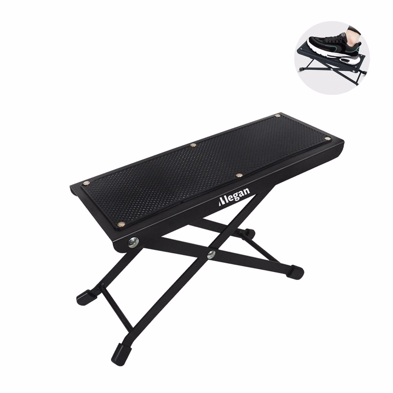 Folding Portable Metal 4-Position Height Guitar Foot Stool