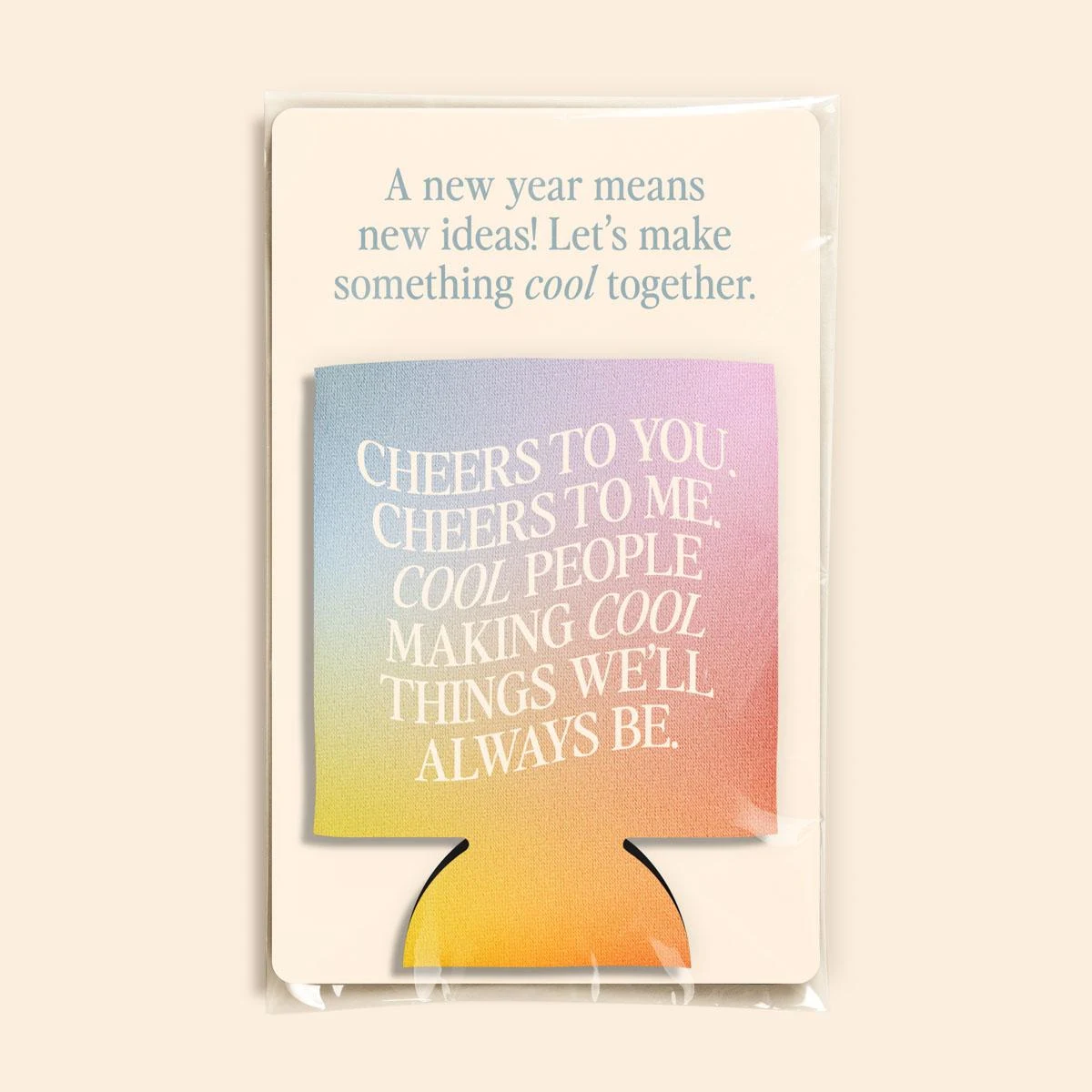 Cheers to You Pocket Coolie Mailer, custom koozie with logo imprint 1