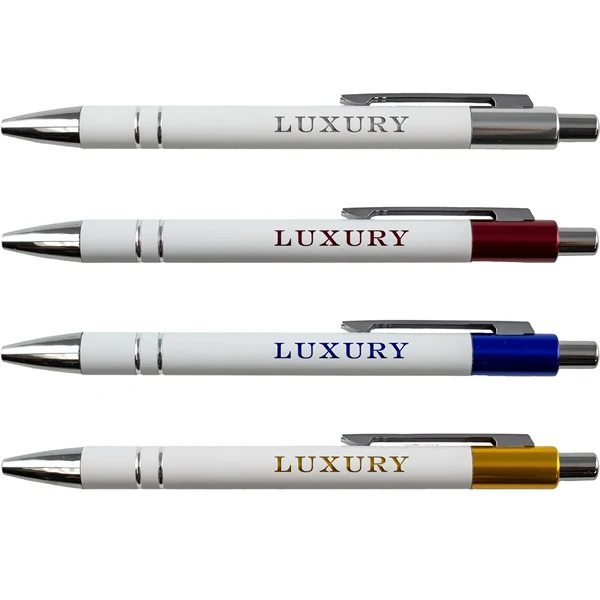 Custom 5.5 Inch Aluminum Ballpoint Pen with Two Tone Metal Design — Executive Giveaway 1