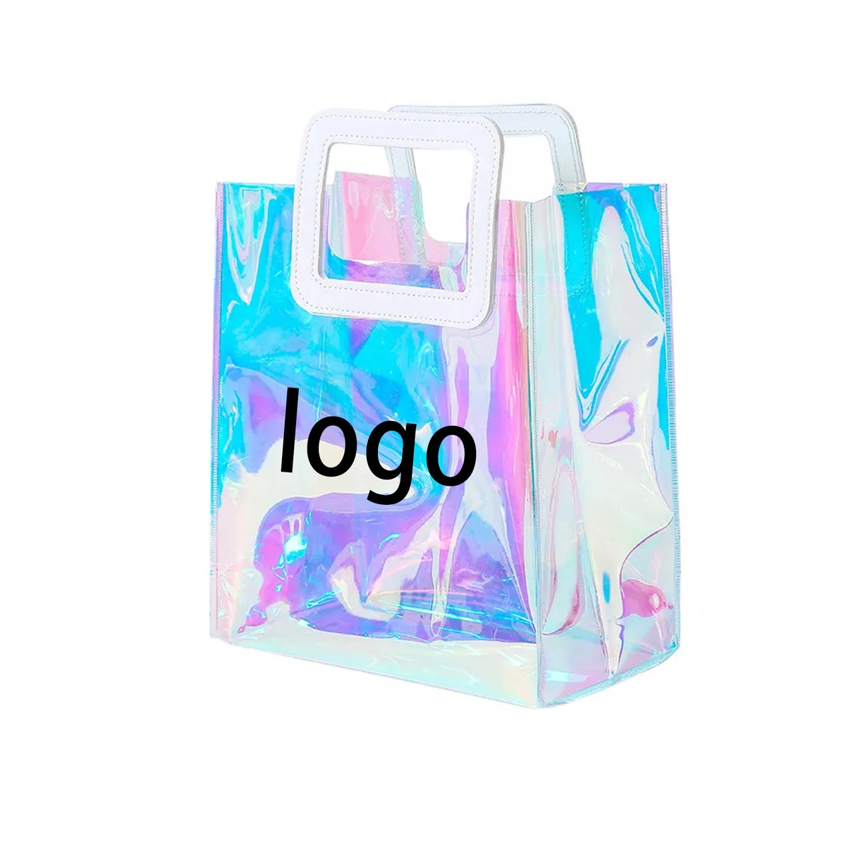 Clear Transparent Laser PVC Shopping Bag Tote 1