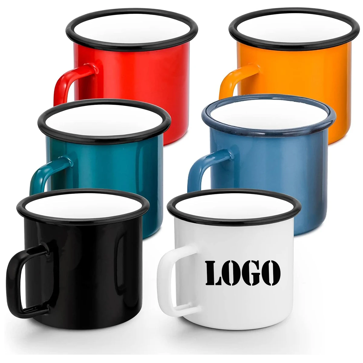 MOQ 50pcs 12 OZ Enamel Campfire Mugs 1