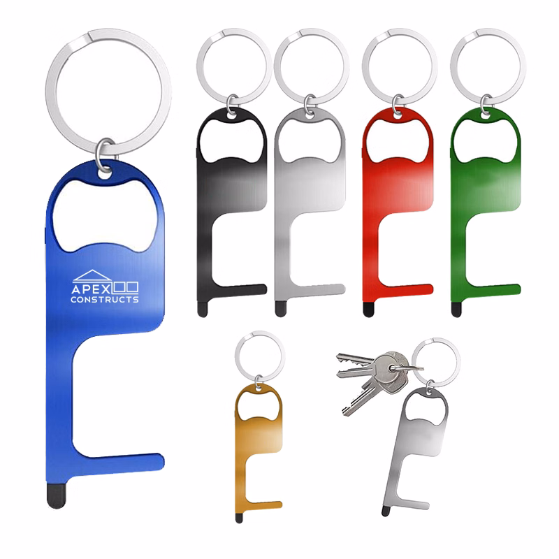 Stainless Steel NO Touch Tool with Stylus and Bottle Opener