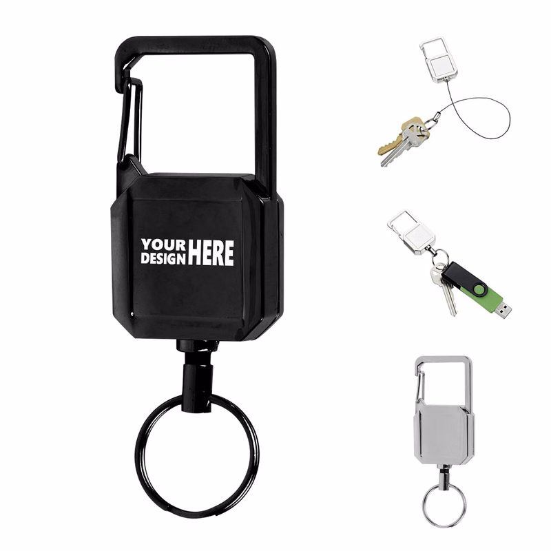 Badge Reel Keychain with Carabiner