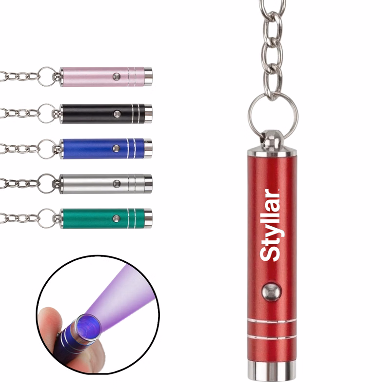 Mini Aluminum UV Flashlight Keychain