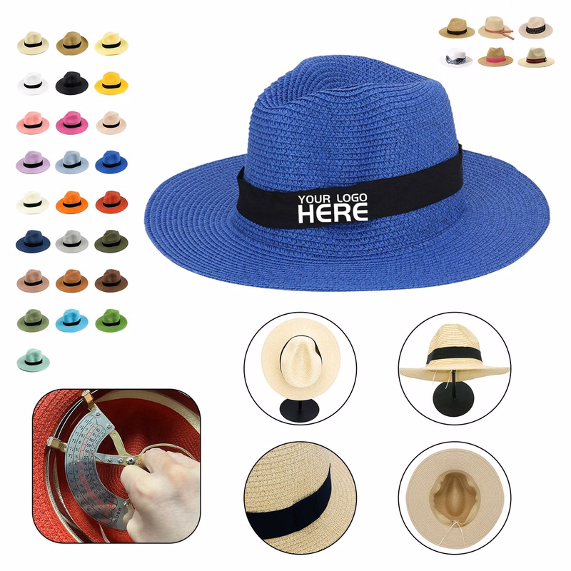 Wide Brim Straw Panama Roll up Hat