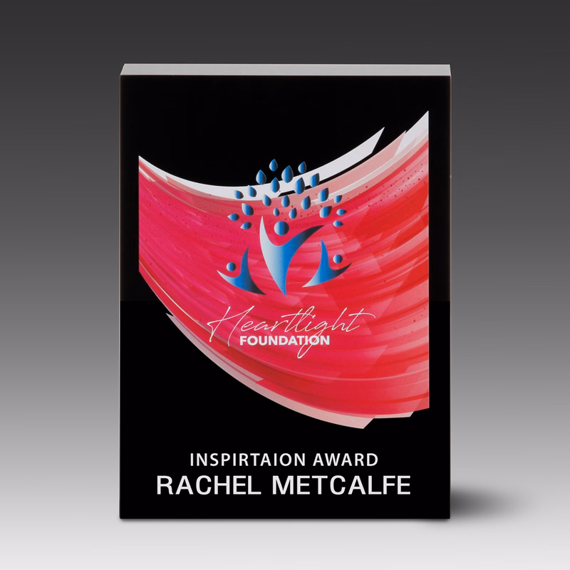 5" x 7" Rectangle Award Black