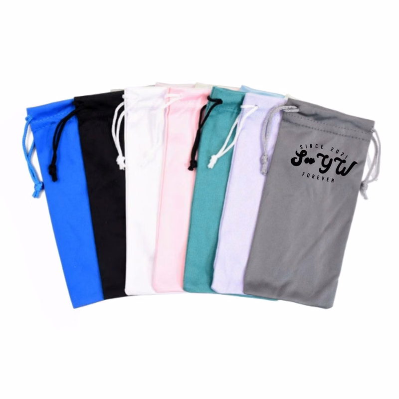 Microfiber Drawstring Eyewear Pouch